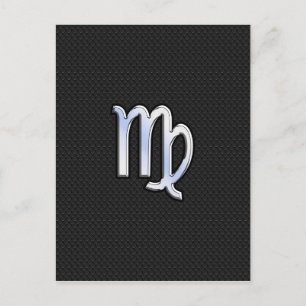 Carte Postale Chrome Virgo Zodiac Connexion style peau de serpen
