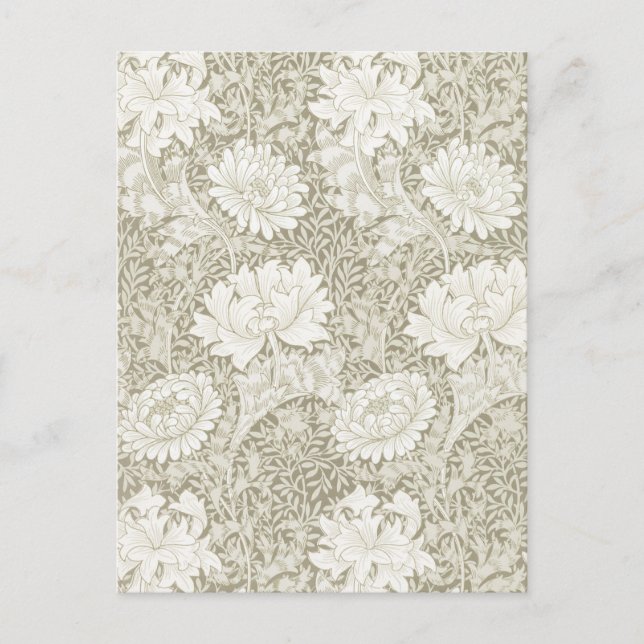 Carte Postale Chrysanthemum Ivory, William Morris (Devant)