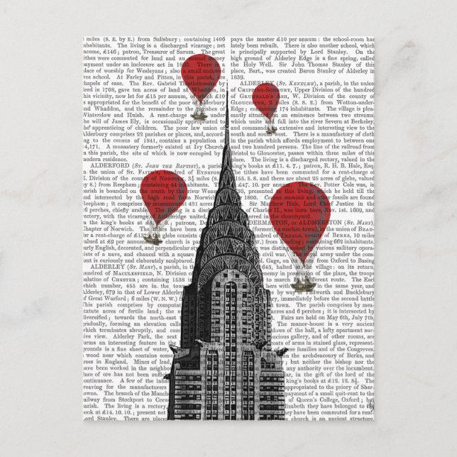 Carte Postale Chrysler Building et Red Hot Air Ballots (Devant)