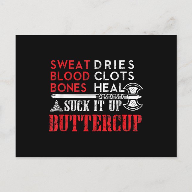 Carte Postale Chuck it up Buttercup Drôle Design (Devant)