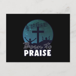 Carte Postale Church Choir Né Pour Louer Chanteur Chorus Cadeau