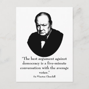 Carte Postale Churchill et la citation drôle