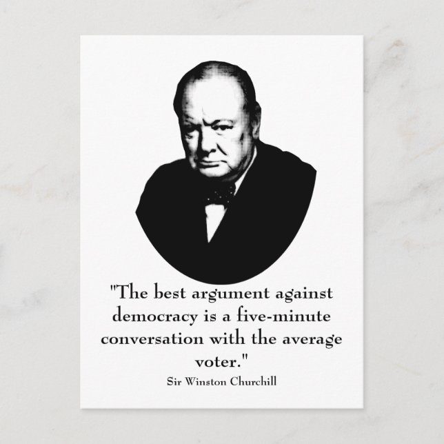 Carte Postale Churchill et la citation drôle (Devant)