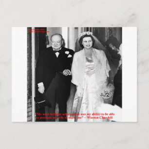 Carte Postale Churchill & Famous Marriage Quote