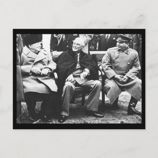 Carte Postale Churchill, Roosavelt & Stalin - À Yalta