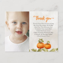 Carte Postale Chute Burnt Orange Citrouille Patch Anniversaire M