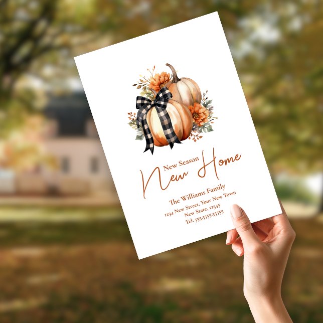 Carte Postale Chute Changement d'adresse Nouvelle saison Nouveau (Créateur téléchargé)