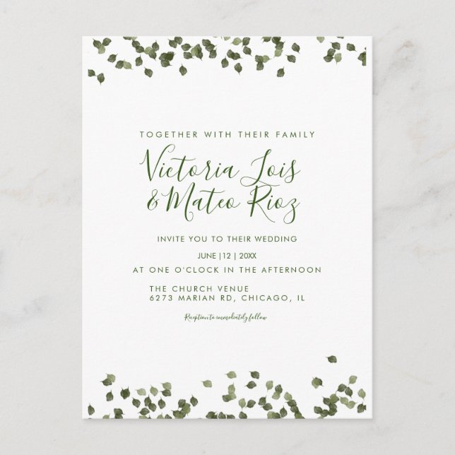 Carte Postale Chute Feuille Automne Automne Russe Mariage (Devant)