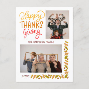 Carte Postale Chute Turquie Bon thanksgiving 2 Photos