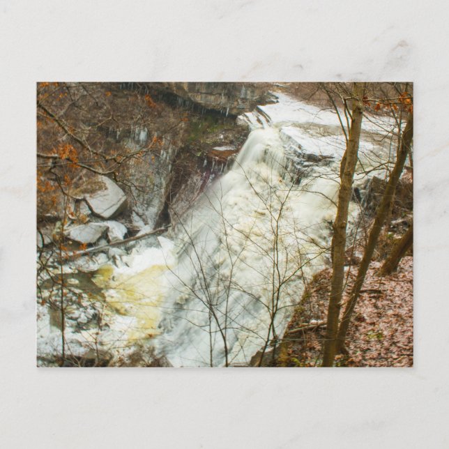 Carte Postale Chutes de Brandywine en hiver, Ohio (Devant)