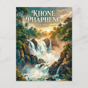 Carte Postale Chutes de Khone Phapheng Laos