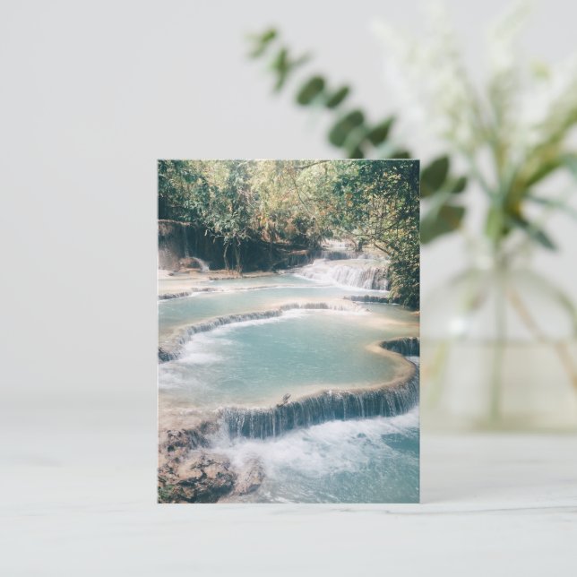 Carte Postale Chutes de Kuang Si - Luang Prabang - Laos (Debout devant)