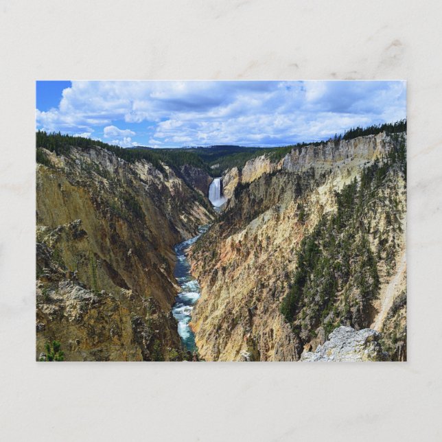 Carte Postale Chutes de Lower Yellowstone (Devant)