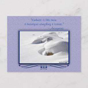 Carte Postale Chutes de neige hivernales au-dessus des rochers P