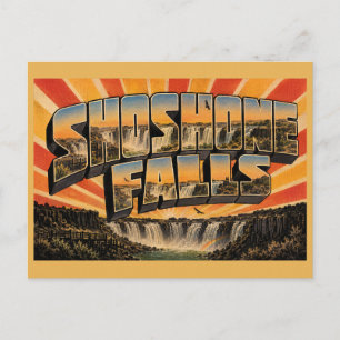 Carte Postale Chutes de Shoshone Idaho Canyon de la chute de bas