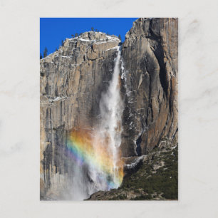 Carte Postale Chutes de Yosemite avec arc-en-ciel