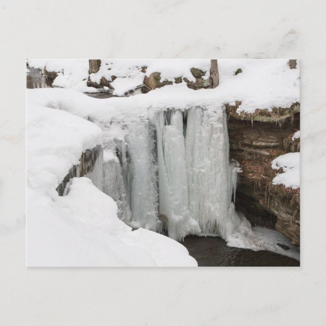 Carte Postale Chutes Dundee en hiver, Ohio (Devant)