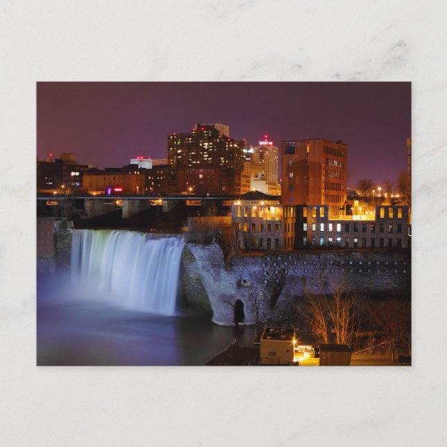 Carte Postale Chutes élevées dans le centre-ville de Rochester N (Devant)