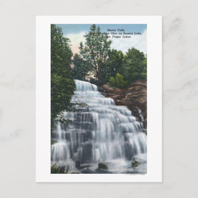 Carte Postale Chutes Hector près de Seneca Lake View (Devant)