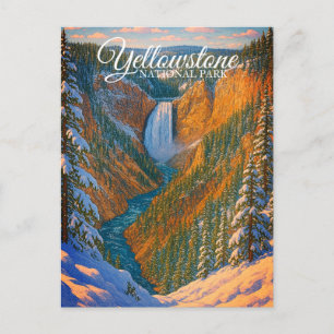 CARTE POSTALE CHUTES INFÉRIEURES, PARC NATIONAL DE YELLOWSTONE