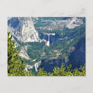 Carte Postale Chutes Vernal & Nevada de Glacier Point, CA Postc
