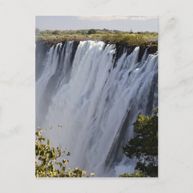Carte Postale Chutes Victoria, fleuve Zambèze, Zambie. (Devant)