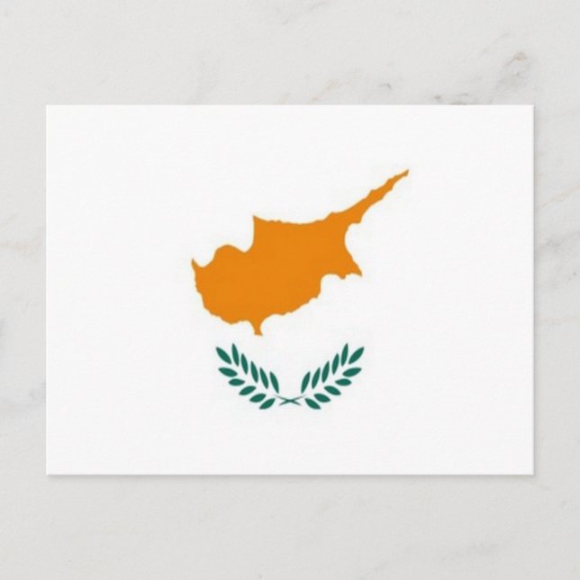 Carte Postale Chypre - Drapeau - (Devant)