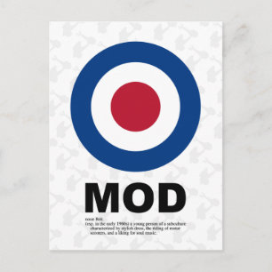 Carte postale cible Mod Soixante