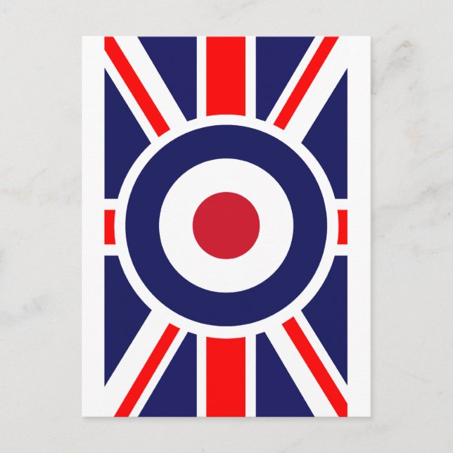 Carte Postale Cible Union Jack Mods Angleterre (Devant)