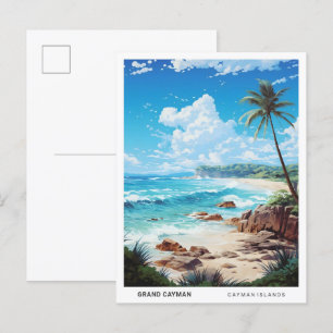 Carte Postale Ciel bleu à Grand Caymans Vintage voyage