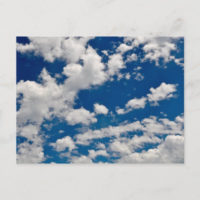 Carte Postale Ciel bleu et Arrière - plan Cloud blanc (Devant)