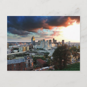 Carte Postale Ciel de Cincinnati au coucher du soleil