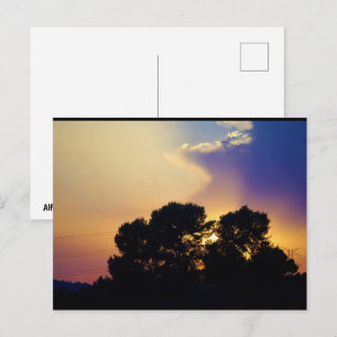 Carte Postale Ciel de coucher de soleil électrique