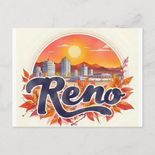 Carte Postale Ciel de Reno Ville Nevada