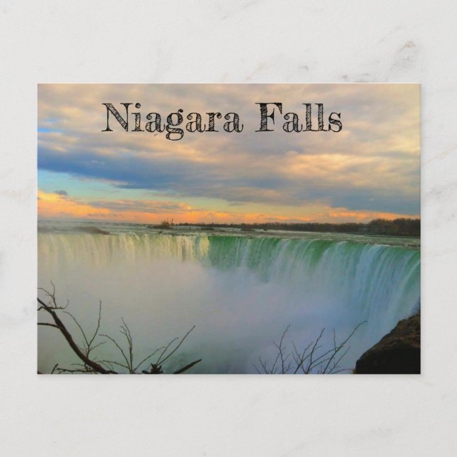 Carte Postale Ciel dramatique des chutes Niagara (Devant)