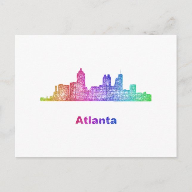 Carte Postale Ciel Rainbow Atlanta (Devant)