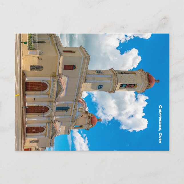 Carte Postale Cienfuegos, Cuba : Cathédrale Catholique Coloniale (Devant)