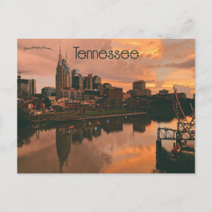 Carte Postale Cieux orange sur Nashville Tennessee