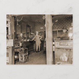 Carte Postale Cigar Store Interior, vers 1900