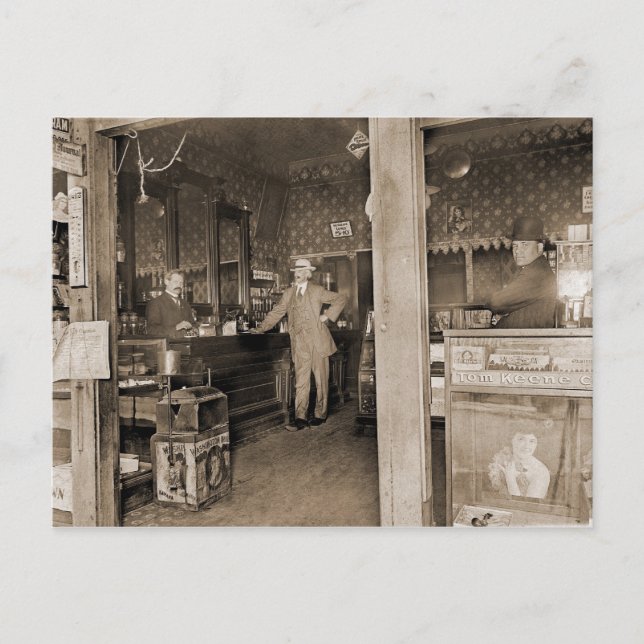 Carte Postale Cigar Store Interior, vers 1900 (Devant)