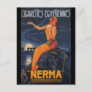 Carte Postale Cigarettes NERMA Egyptiennes