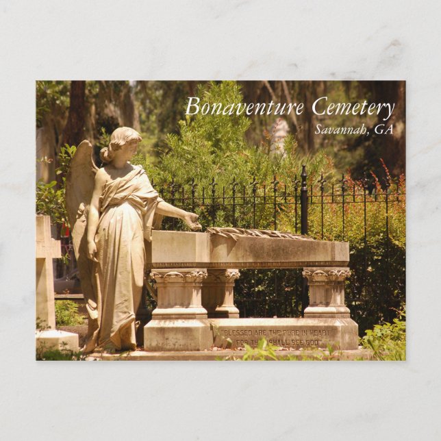 Carte Postale Cimetière Bonaventure, Savannah GA (Devant)