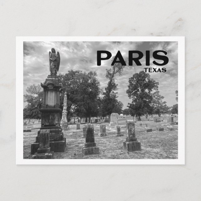 Carte Postale Cimetière de Paris (Texas) (Devant)