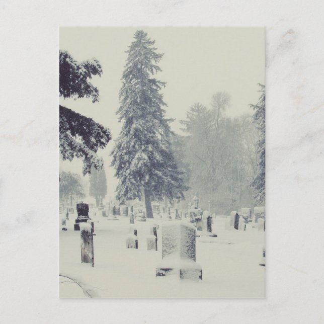 Carte Postale Cimetière d'hiver (Devant)