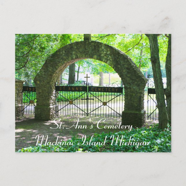 Carte Postale Cimetière St. Ann's Mackinac Island Michigan (Devant)