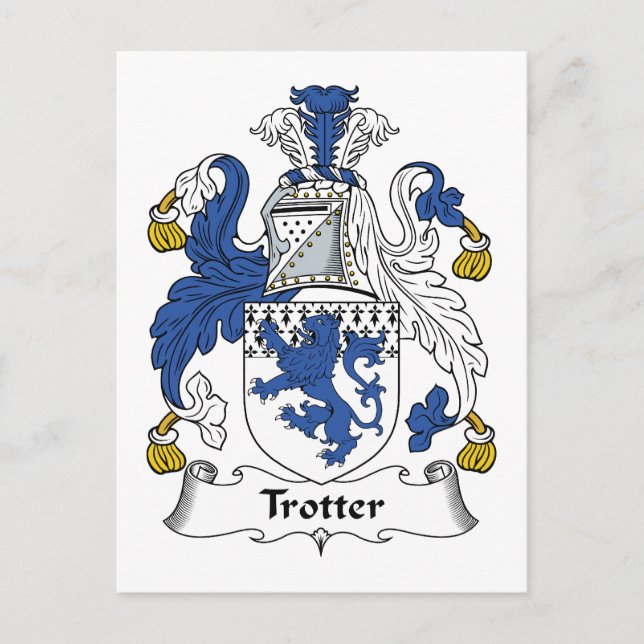 Carte Postale Cimier de famille Trotter (Devant)