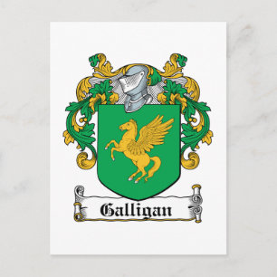 Carte Postale Cimier de la famille Galligan