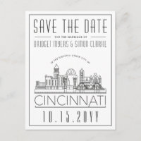 Cincinnati Mariage Styliszed Skyline Enregistrer l