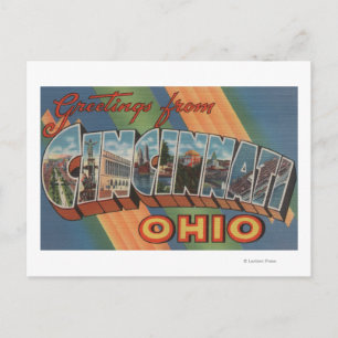 Carte Postale Cincinnati, Ohio - Grandes scènes de lettres 2