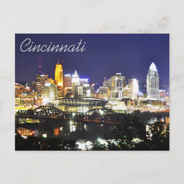 Carte Postale Cincinnati, Ohio, la Queen City. (Devant)
